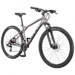 GT Bicycles Fahrräder Mountainbike 29 Zoll Hardtail MTB GT Aggressor Expert 2020 21 Gang Fahrrad (Silber, M)