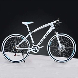 JLFSDB Fahrräder Mountainbike fahrrad 24 Zoll Mountainbikes Fahrrad der Frauen Männer Carbon Steel Ravine Bike 21 / 24 / 27 Geschwindigkeiten Vorderradaufhängung Doppelscheibenbremse ( Color : White , Size : 27 Speed )