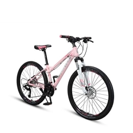 Mountainbike Fahrrad Für Damen 26 Zoll Cityräder 30-Gang Mit Scheibenbremse Vollfederung Mountain Bike Rosafarben Run-anmy0717 (Color : Pink)