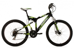 KS Cycling Fahrräder Mountainbike Fully 26" Zodiac schwarz-grün mech. Scheibenbremse RH 48 cm KS Cycling