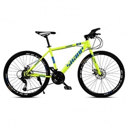 WGYDREAM Fahrräder Mountainbike Mountain Bike MTB Unisex Mountainbikes Stahl-Rahmen Ravine Bike, Vorderradaufhängung und Dual Disc Brake, 26inch Räder Mountainbike Mountain Bike MTB ( Color : Yellow , Size : 27-speed )