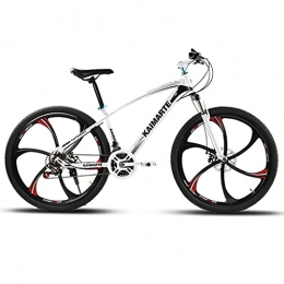 WYLZLIY-Home Fahrräder Mountainbike Mountain Trail Bike MTB Mountainbike 21 / 24 / 27 Gang-Doppelscheibenbremse 26 Räder Federgabel Gebirgsfahrrad Fahrrad Bike Mountainbike Fahrrad ( Color : White , Size : 24 Shimano Speed )
