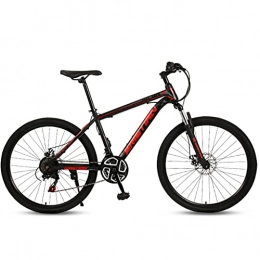 AEF Fahrräder Mountainbike MTB Bike 26 Zoll Für Männer Und Frauen, Vorderradaufhängung, Rahmen Aus Kohlenstoffstahl, Doppelscheibenbremse, Rot, 24 Speed