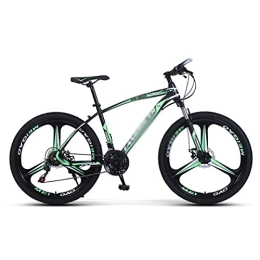SABUNU Mountainbike Mountainbike MTB Fahrrad Erwachsene 21 / 24 / 27 Geschwindigkeits-mountainbike 26 "rad Hochkohlenstoffstahlrahmen Mit Abschließbarer Vorderaufhängung Und Doppelscheibenbremse(Size:24 Speed, Color:Grün)