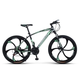 SABUNU Fahrräder Mountainbike MTB Fahrrad Erwachsene 26-zoll-räder 21 / 24 / 27 Geschwindigkeitsmänner-fahrrad-hoch-kohlenstoff-stahl-rahmen Mit Vorderer Suspension Für Männer Frau Erwachsene Und(Size:24 Speed, Color:Grün)
