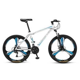 SABUNU Mountainbike Mountainbike MTB Fahrrad Erwachsene Mountainbike Für Erwachsene Und Teenager 24 / 27-gang-mtb-fahrrad-kohlenstoffstahl-rahmen 26 Zoll Räder Räder Bikes Doppelscheibenbremssyste(Size:24 Speed, Color:Blau)