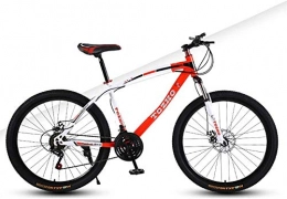 Aoyo Mountainbike Mountainbike, Studentenfahrrad, 61 cm, variable Geschwindigkeit, Scheibenbremsen, für Erwachsene und Damen Rot a