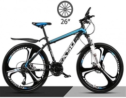 BUK Fahrräder Mountainbike Trekking Fahrrad Cross Trekking Bikes Carbon Stahl Fahrradgabelaufhängung 3 Speichenräder Doppelscheibenbremse Fahrrad Aluminium-26 Zoll / 21 Geschwindigkeit_Blau