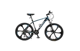 Generic Fahrräder Mountainbike Unisex Hardtail Mountainbike 24 / 27 / 30 Geschwindigkeiten 26 Zoll 6-Speichen-Räder Aluminiumrahmen-Fahrrad mit Scheibenbremsen und Federgabel, blau, 30-Fach