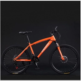 SHANRENSAN Fahrräder Mountainbikes, 24, 26 Zoll Mountainbikes, Doppelscheibenbremsen, Herren- Und Damen-Mountainbikes, Offroad-Mountainbikes, Rahmen Aus Kohlenstoffstahl(Orange, Speichen, 24 Zoll)