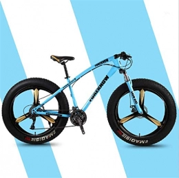 HCMNME Fahrräder Mountainbikes, 26-Zoll-variabler Geschwindigkeit Off-Road-Strand-Schneemobil Super breites Reifen Mountainbike Dreimesser-Rad Aluminiumrahmen mit Scheibenbremsen ( Color : Blue , Size : 30 speed )
