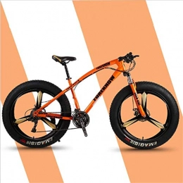 HCMNME Mountainbike Mountainbikes, 26-Zoll-variabler Geschwindigkeit Off-Road-Strand-Schneemobil Super breites Reifen Mountainbike Dreimesser-Rad Aluminiumrahmen mit Scheibenbremsen ( Color : Orange , Size : 30 speed )