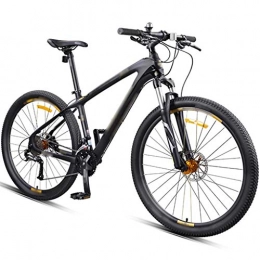 DXIUMZHP Mountainbike Mountainbikes Kohlefaser-Cross-Country-Bikes, Doppelstoßdämpfung Autobahn Fahrrad, Mechanische Doppelölscheibenbremse, 30-Gang-MTB, 27, 5 Zoll Räder ( Color : 30-speed Black , Size : 27.5 inches )