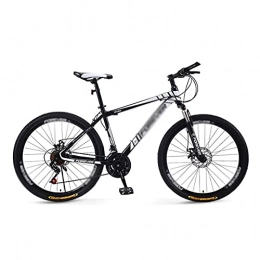 MQJ Fahrräder MQJ 21-Fach-Mountainbicycle 26 Inc H 3-Speichen-Radfahrrad Hoch-Kohlenstoff-Stahl-Rahmen Mit Doppelscheibenbremse Für Männer Erwachsene Und Jugendliche / Schwarz / 21 Geschwindigkeit
