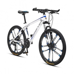 MQJ Fahrräder MQJ 26-Zoll-Mountainbike Mit Stahlrahmen 27 Geschwindigkeit Mit Dual-Scheibenbremse-Sperr-Suspensionsgabel Für Männer Frau Erwachsener Und Teenager / Blau / 27 Geschwindigkeit
