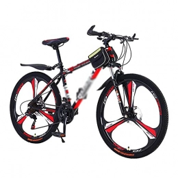 MQJ Fahrräder MQJ Erwachsene Mountainbike, 21 Geschwindigkeiten, 26-Zoll-Räder, Kohlenstoffstahlrahmen, Dual-Scheibenbremsen, Mehrere Farben / Rot / 24 Geschwindigkeit
