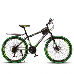 MICAKO Mountainbike MTB - 26 Zoll Kohlenstoffstahl Mountainbike, Scheibenbremse, 21 Gang-Schaltung, Vollfederung, Grün