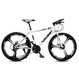 MTCTK Fahrräder MTCTK DREI-Messer-Rad Mountainbike 26 Zoll 30-Gang-Doppelscheibenbremse VTT BMX Stadt-Offroad-MTB-Fahrrad mit Variabler Geschwindigkeit für Erwachsene, White