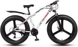 Mu Fahrräder MU Fahrrad-26-Zoll-Double Disc Snowmobile Breitreifen Off-Road Atv Transmission Bike Adult Mountainbike, Weiß, 21