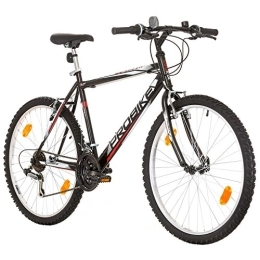 Multibrand Distribution Fahrräder Multibrand PROBIKE 26 Zoll Mountainbike Shimano 18 Gang, Herren-Fahrrad & Jungen-Fahrrad, Schutzbleche, geeignet ab 165-183 cm (Schwarz)