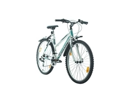 Multibrand Distribution Fahrräder Multibrand PROBIKE 6th Sense 26 Zoll Mountainbike Shimano 18 Gang, Mädchen-Fahhrad & Damen-Fahhrad geeignet ab 155 cm - 175 cm (Weiß glänzend blau)