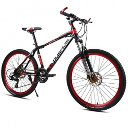 MUYU Fahrräder MUYU Mountainbikes Für Herren Und Damen 21-Gang-Getriebe (24, 27) Doppelscheibenbremse Fahrrad Für Erwachsene, Red, 24speed