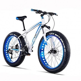 MYSZCWCF Fahrräder MYSZCWCF 26 Zoll Mountainbike aus Aluminiumlegierung 21-Gang Scheibenbremsen Vollständig aufgehängt 4.0 Fat Wheel Fahrrad (Color : Blue)
