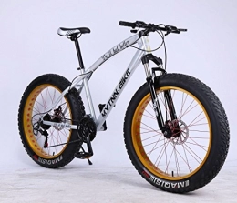 MYTNN Fahrräder MYTNN Fatbike 26 Zoll 21 Gang Shimano Fat Tyre Mountainbike Gold 47 cm RH Snow Bike Fat Bike (Silber / Gold)