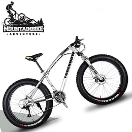 NENGGE Mountainbike NENGGE 20 Zoll Mountainbike Fette Reifen Fahrräder für Damen, Mädchen Hardtail MTB mit Gabelfederung & Scheibenbremsen, Rahmen aus Kohlenstoffstahl, Silber, 27 Speed