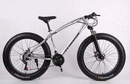 Newut 26-Zoll-High-Carbon-Stahl-Hardtail-Mountainbike, doppelte Stoßdämpfung integriertes Speichen-Rad faltende Mountainbikes,Silber,21 Speed