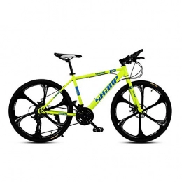 Outdecker Fahrrad, High-Speed ​​Mountain Bike 21 Zoll, 30-Gang-Doppelscheibenbremse Fahrrad, für Off-Road, Berg, Erwachsene Reiten,Gelb