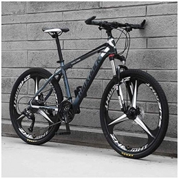  Fahrräder Outdoorsport Mountainbike 26 Zoll, 3-Speichen-Räder mit Doppelscheibenbremsen, Vorderradfederung Faltrad 27 SpeedFahrrad, Grau