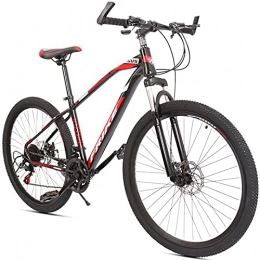 PBTRM Fahrräder PBTRM 29-Zoll 21-Gang Hardtail Mountainbike, Rahmen Aus Kohlenstoffstahl, Doppelscheibenbremse, Rennrad Mit Variabler Geschwindigkeit Für Jugendliche / Erwachsene, Black red