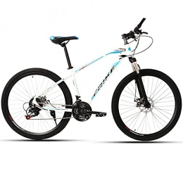 PBTRM Mountainbike PBTRM 29-Zoll 21-Gang Hardtail Mountainbike, Rahmen Aus Kohlenstoffstahl, Doppelscheibenbremse, Rennrad Mit Variabler Geschwindigkeit Für Jugendliche / Erwachsene, White Blue