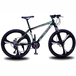 PhuNkz Fahrräder PhuNkz 26-Zoll-Mountainbike Für Erwachsene 21 / 24 / 27 Geschwindigkeit Leichtes Aluminiumrahmen Doppelscheibenbremse Vollaufsatz Anti-Slip / Green / 21 Speed