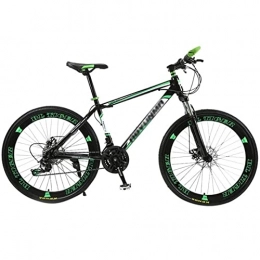 QCLU Fahrräder QCLU 26-Zoll-Bike Carbon-reiche Stark Stark Stahl, Geeignet von vorne und hinten Scheibenbremsen, Fully, Jungen-Männer Bike, mit Front-und Heckkotflügel (Color : Green)