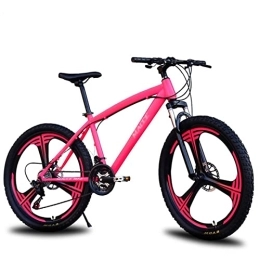 QCLU Mountainbike QCLU 26 Zoll Mountainbike, mit Variabler Geschwindigkeit 21 Geschwindigkeit Mountainbike Student Fahrrad Außenfahrgefühl Durable entspannt und komfortabel Bike (Color : Pink)