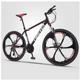 QMMD Fahrräder QMMD Herren MTB, 26 Zoll Hardtail MTB, Mountainbike Rahmen aus Kohlenstoffstahl, 21-24-27-30-Gang Mountainbike, Erwachsenen Fahrräder, Trekkingrad, B 6 Spoke, 24 Speed
