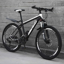 Relaxbx Fahrräder Relaxbx Mountainbike, Kohlenstoffstahlrahmen 27-Gang-Schaltrad für Erwachsene Langlaufrad für Erwachsene, Weiß, 26 Zoll