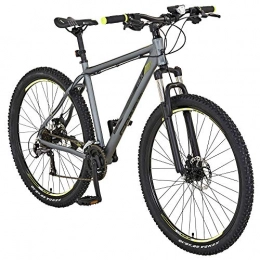 REX Alu-Mountainbike Graveler 8000 | 29 Zoll | mit LED-Beleuchtungs-Set | 24-Gang SHIMANO Kettenschaltung | silber | Designgriffe | Designsattel | Felgendekor | Fahrrad | Rahmenhöhe 50 cm