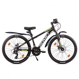 ROMET Fahrräder ROMET 24 Zoll Dirtbike MTB Alu 21 Gang Shimano Scheibenbremsen Federgabel, LED Licht STVO-tauglich