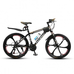 SANLDEN Fahrräder SANLDEN Unisex Hardtail-Mountainbike 21 / 24 / 27 Geschwindigkeit MTB-Bike 26 Zoll 6-Speichen-Räder mit Scheibenbremsen und Federgabel, Gold, 27Speed