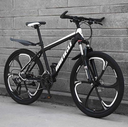 WJSW Fahrräder Shifting Mountainbike Boy Fahrrad, High Carbon Steel Double Shock Absorber Fahrrad (Farbe: Schwarz Weiß, Größe: 27 Speed)