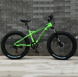 Bbhhyy Fahrräder Snow Mountain Bike, 4, 0 Thick Übergroße Reifen Fahrrad-Doppelstoßdämpfung Breitreifen Mountainbike (Color : Green, Size : 24inch)