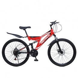 Mountain Bike Fahrräder Speichenrad26 Zoll 21 / 24 / 27-Gang Mountainbike mit dualem Stoßdämpfungssystem (blau; gelb; rot; weiß-rot; schwarz-rot) Mountainbike Fahrrad