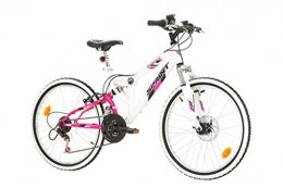 Sprint Fahrräder Sprint 'Mountainbike 24 "Vollgefederter Mädchen Ariane 18-Gang – BREMSEN VORNE A Festplatte und V-Brake hinten
