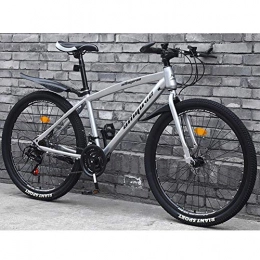  Mountainbike Stilvolle Mountainbike-Doppelscheibenbremse 30-Fach Mountainbike-Fahrräder Leichter Rahmen aus Kohlenstoffstahl, grau, 26 Zoll