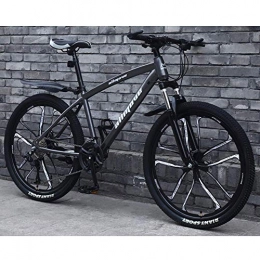  Mountainbike Stilvolles 21-Gang-Mountainbike-Fahrrad, Leichter Carbon-Stahlrahmen, Doppelscheibenbremse, Mountainbike für Männer und Frauen mit Variabler Geschwindigkeit, grün, 24 Zoll