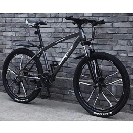  Fahrräder Stilvolles 27-Gang-Mountainbike-Fahrrad, leichtes Carbon-Stahlrahmen-Mountainbike Doppelscheibenbremse Leichtmetallrad Junge Männer und Frauen Rennrad, Weiß