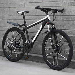  Mountainbike Stilvolles Unisex Mountainbike 30 Geschwindigkeiten Carbon Steel Frame Rennrad 24 / 26 Zoll Räder, Blau, 24 Zoll
